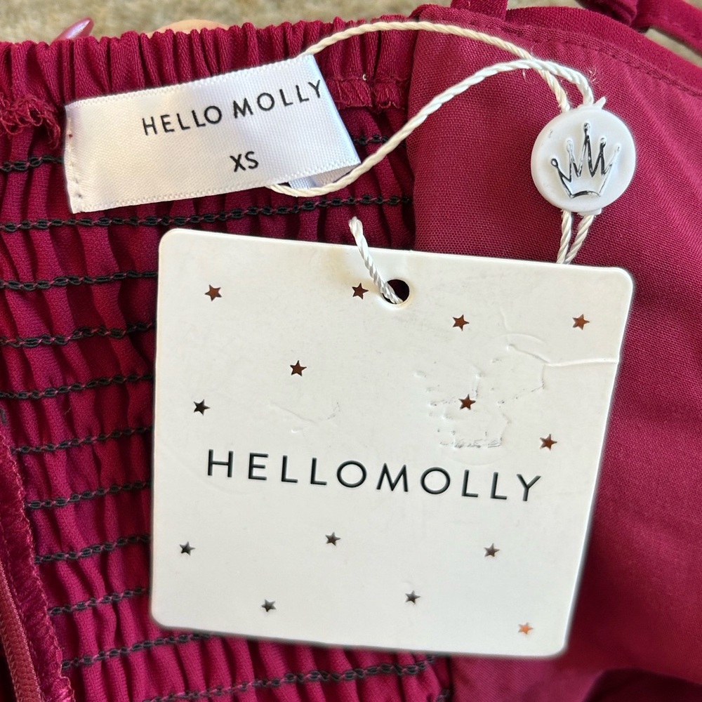 Hello Molly Red Rouche Dress - Picture 3 of 3